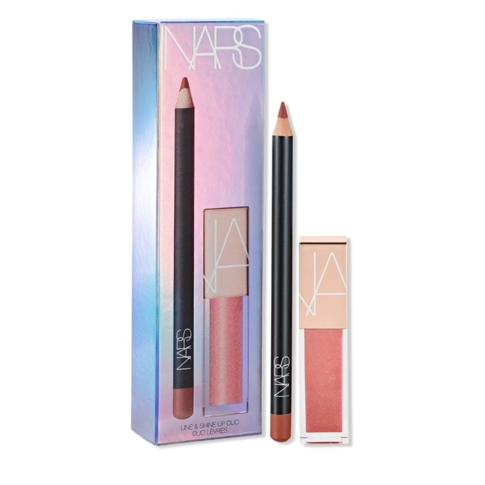 NARS Line & Shine Lip Duo: Rosebud & Orgasm, Full Size, NIB